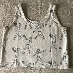Po-em Linen Tank size large